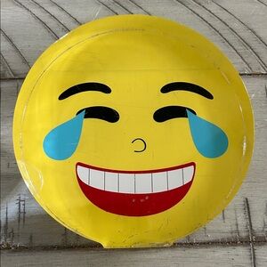 Acrylic Smiley Face Laughing Emoji Crying with Tears of Joy 1” Thick Stand Alone